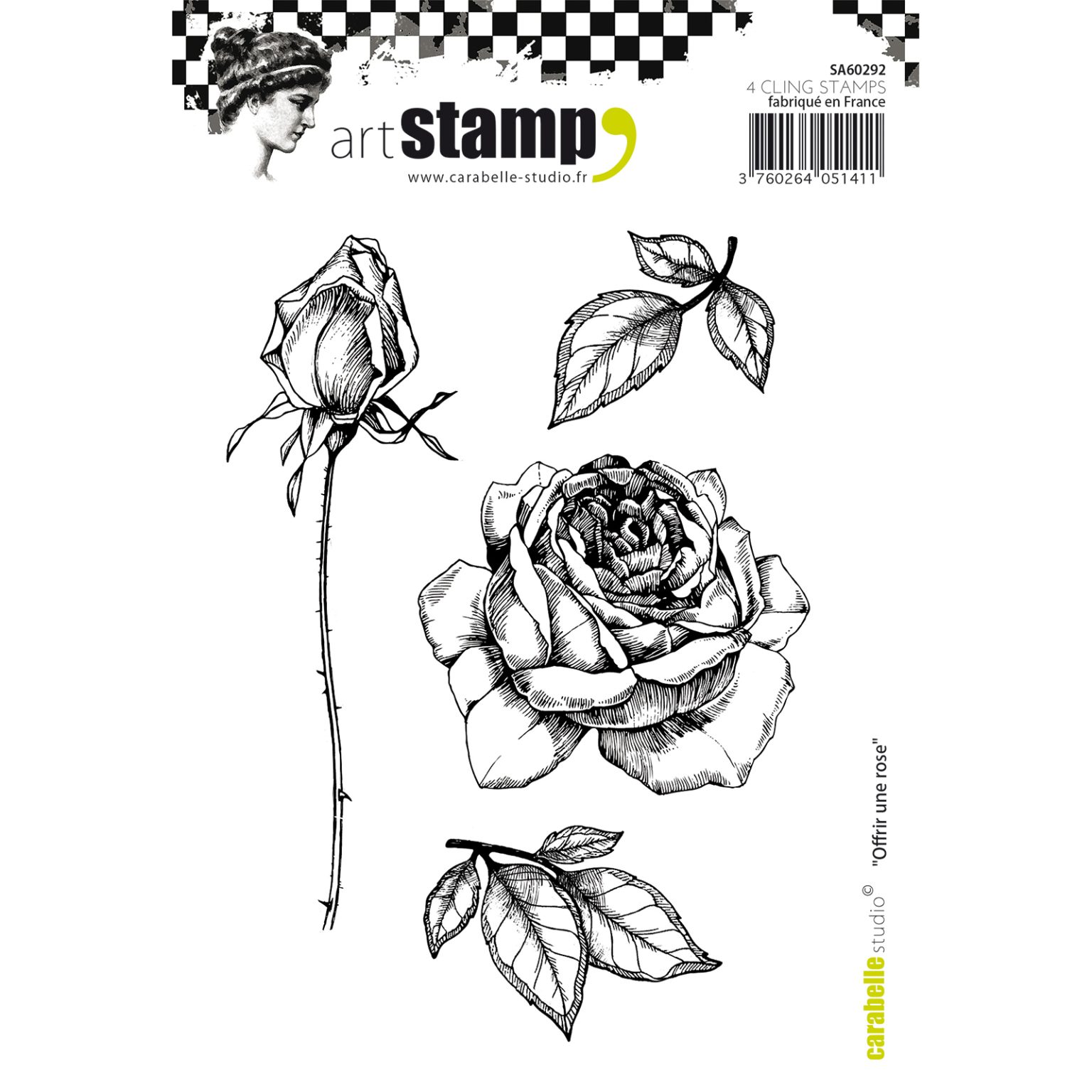 Carabelle studio offrir une rose askartelu klemmarikellari
