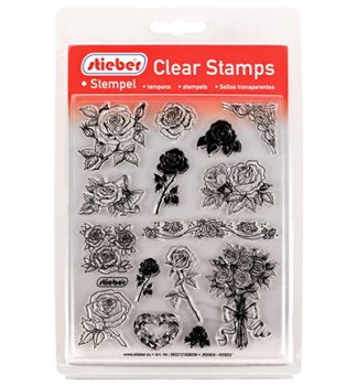 Stieber clear stamp leimasin – Roses