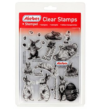 Stieber clear stamp leimasin - Easter Scribble Style