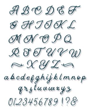 Sizzix Thinlits stanssisetti – Scripted Alphabet
