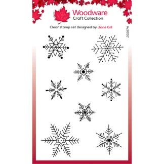 Woodware leimasin - Paintable Baubles Snowflakes