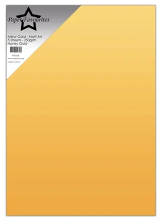 Paper favorites A4 peilikartongit 5kpl - Honey Gold Matt 250gsm