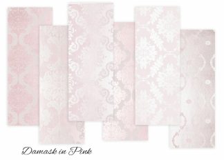 Decorer 8x3" Paperikko - Damask in Pink
