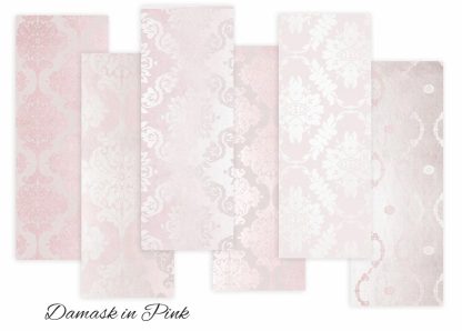 Decorer 8x3" Paperikko - Damask in Pink
