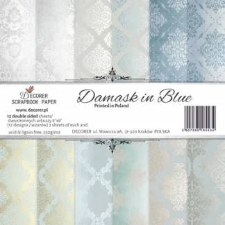 Decorer 8x8" Paperikko - Damask in Blue