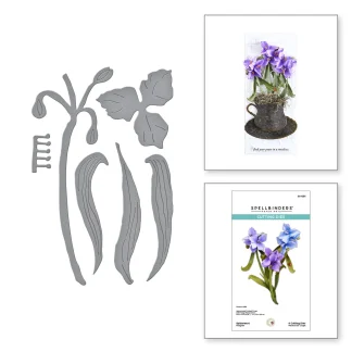 Spellbinders stanssit - Spiderwort (Juoru)