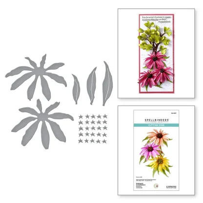 Spellbinders stanssit - Echinacea (Punahattu)