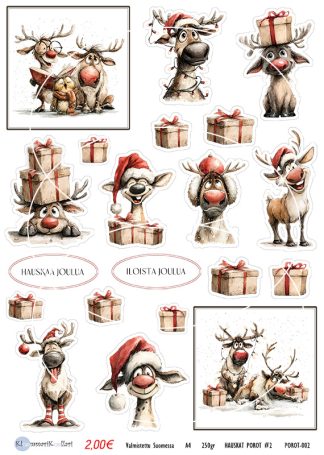 Klemmarikellari A4 Leikekuva-arkki - Hauskat Porot #2