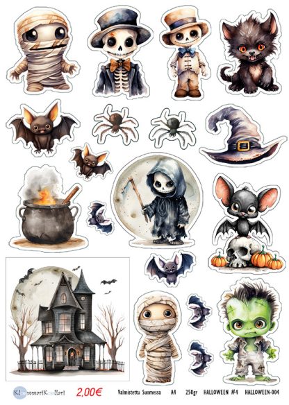 Klemmarikellari A4 Leikekuva-arkki - Halloween #4