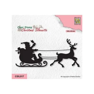 Nellie Snellen leimasin - Hoho Santa Claus is coming (Joulupukki reessä)