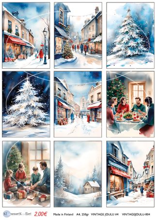 Klemmarikellari A4 Leikekuva-arkki - Vintage Joulu #4