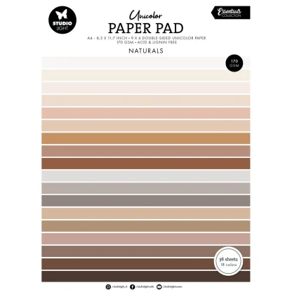 Studio Light Essentials – Unicolor Paper Pad Naturels Tones A4 kokoinen ...