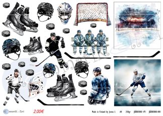 Klemmarikellari A4 Leikekuva-arkki - Jääkiekko #1