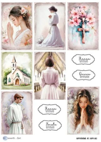 Klemmarikellari A4 Leikekuva-arkki – A4 Rippipäivänä #3 LADATTAVA DIGITUOTE