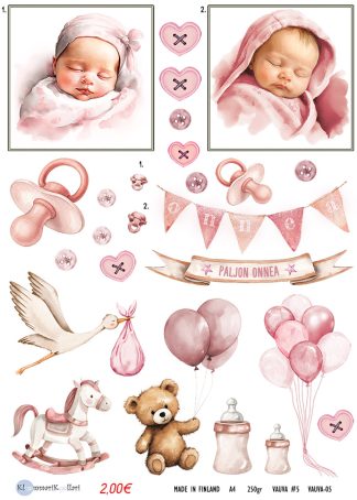 Klemmarikellari A4 Leikekuva-arkki - Vauva #5