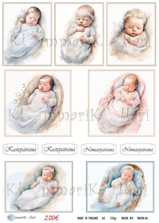 Klemmarikellari A4 Leikekuva-arkki - Vauva #6