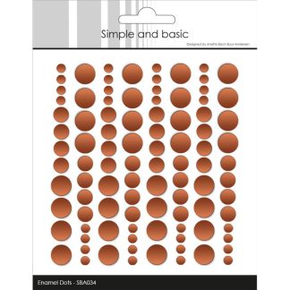 Simple and Basic - Adhesive Enamel Dots Metallic Copper Matte (96pcs) (SBA034)