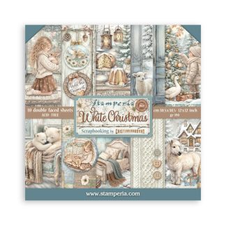 Stamperia White Christmas 12x12" tuumainen Paperilehtiö by Cristina Radovan (SBBL190)