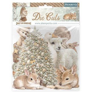 Stamperia kartonkileikekuvat - White Christmas Die Cuts Assorted by Cristina Radovan (DFLDC141)