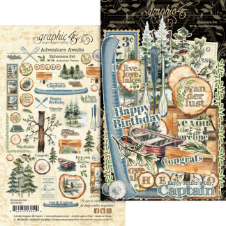 Graphic 45 leikekuvat - Adventure Awaits Ephemera Set