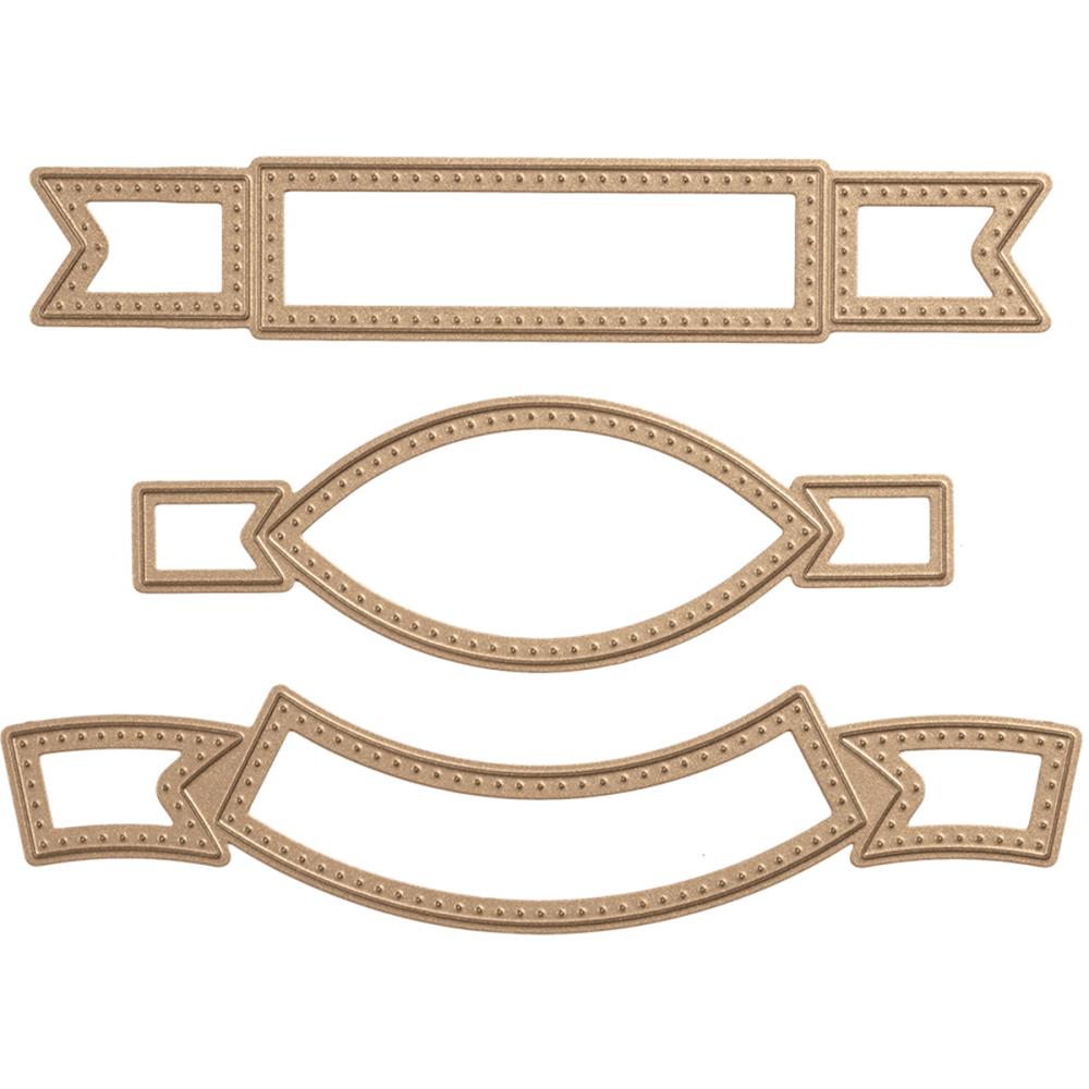 Spellbinders Stanssit Vintage Pierced Banners Askartelu 